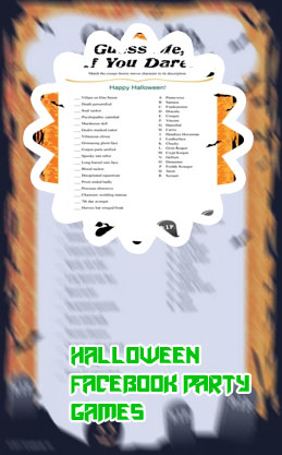Virtual halloween party games